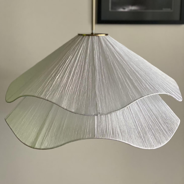 Retro Crème Kroonluchter van Stof met Bloemblad Elegant Landelijk Hanglamp voor Warme en Romantische Sfeer in Huis-Pendant Light-DeWoonVallei-DeWoonVallei