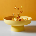 Retro Fruitschaal op Voet – Minimalistisch, Licht & Duurzaam voor Keuken en Tafel-Kitchen Accessories-DeWoonVallei-Geel-DeWoonVallei