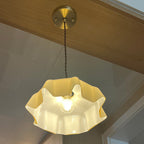 Retro Glazen Bloem Hanglamp – Gekleurde Opaalglas Plafondlamp met Verstelbare Hoogte-Pendant Light-DeWoonVallei-DeWoonVallei