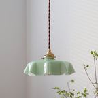 Retro Glazen Bloem Hanglamp – Gekleurde Opaalglas Plafondlamp met Verstelbare Hoogte-Pendant Light-DeWoonVallei-DeWoonVallei