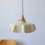 Retro Glazen Bloem Hanglamp – Gekleurde Opaalglas Plafondlamp met Verstelbare Hoogte-Pendant Light-DeWoonVallei-DeWoonVallei