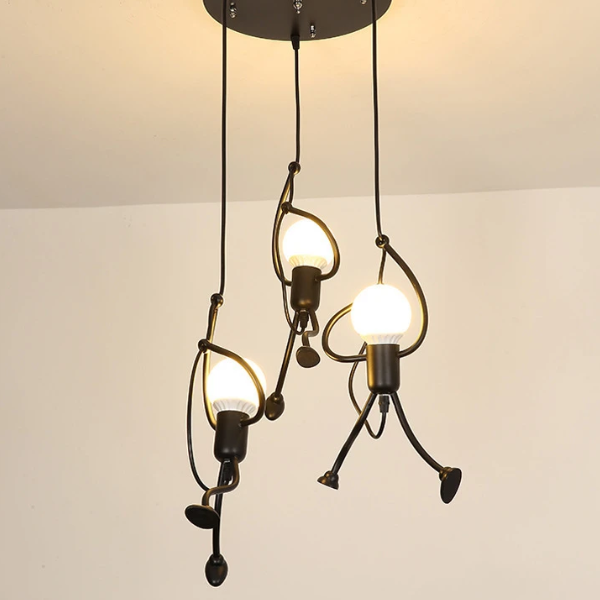 Retro Iron Man Stijl Hanglamp Speelse Pop Ontwerp voor Woondecoratie-Hanging Lamp-DeWoonVallei-DeWoonVallei