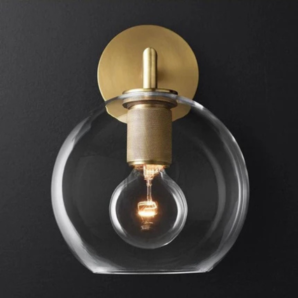 Retro Messing Wandlamp Elegante Industrieel Stijlvolle Verlichting voor Interieur-Wall Light Fixtures-DeWoonVallei-Globe Arm Wandlamp-DeWoonVallei