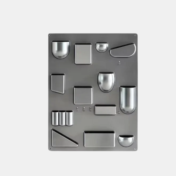 Retro Wandgemonteerde Opbergorganizer met 15 Compartimenten voor Ruimtebesparende en Stijlvolle Organisatie-Organizer-DeWoonVallei-Zilver-DeWoonVallei