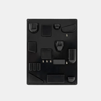 Retro Wandgemonteerde Opbergorganizer met 15 Compartimenten voor Ruimtebesparende en Stijlvolle Organisatie-Organizer-DeWoonVallei-Zwart-DeWoonVallei