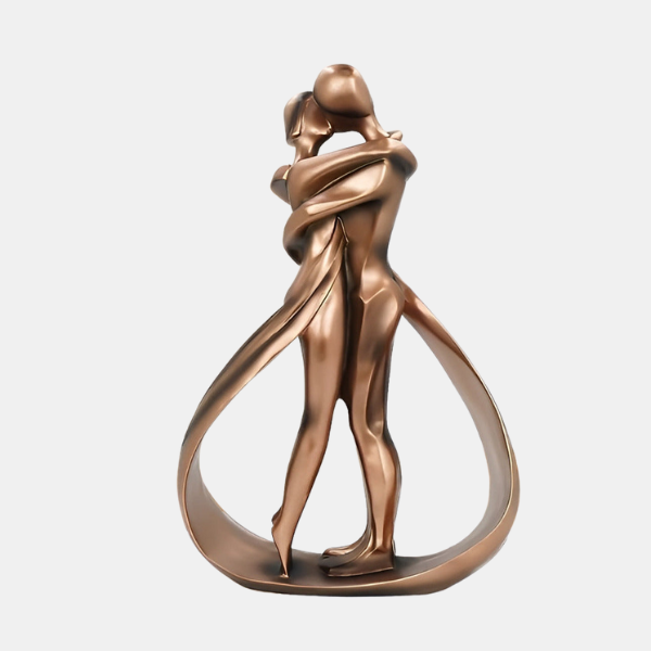 Romantisch Resin Beeld van een Kusend Koppel Lovers’ Bond Beeld voor Huisdecoratie-Home-DeWoonVallei-DeWoonVallei