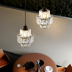 Ronde Gelaagde Kristallen Hanglamp Elegante Woonverlichting-Hanging Lamp-DeWoonVallei-DeWoonVallei