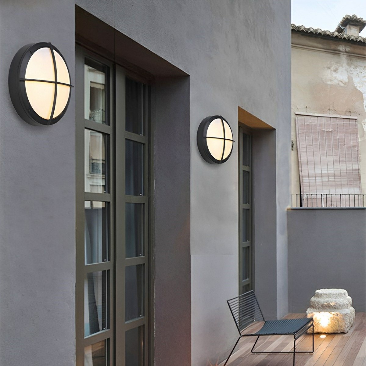 Ronde LED Buitenmuurlamp – Waterdicht Minimalistisch Ontwerp voor Heldere en Gezellige Buitenverlichting-Wall Lamp-DeWoonVallei-DeWoonVallei