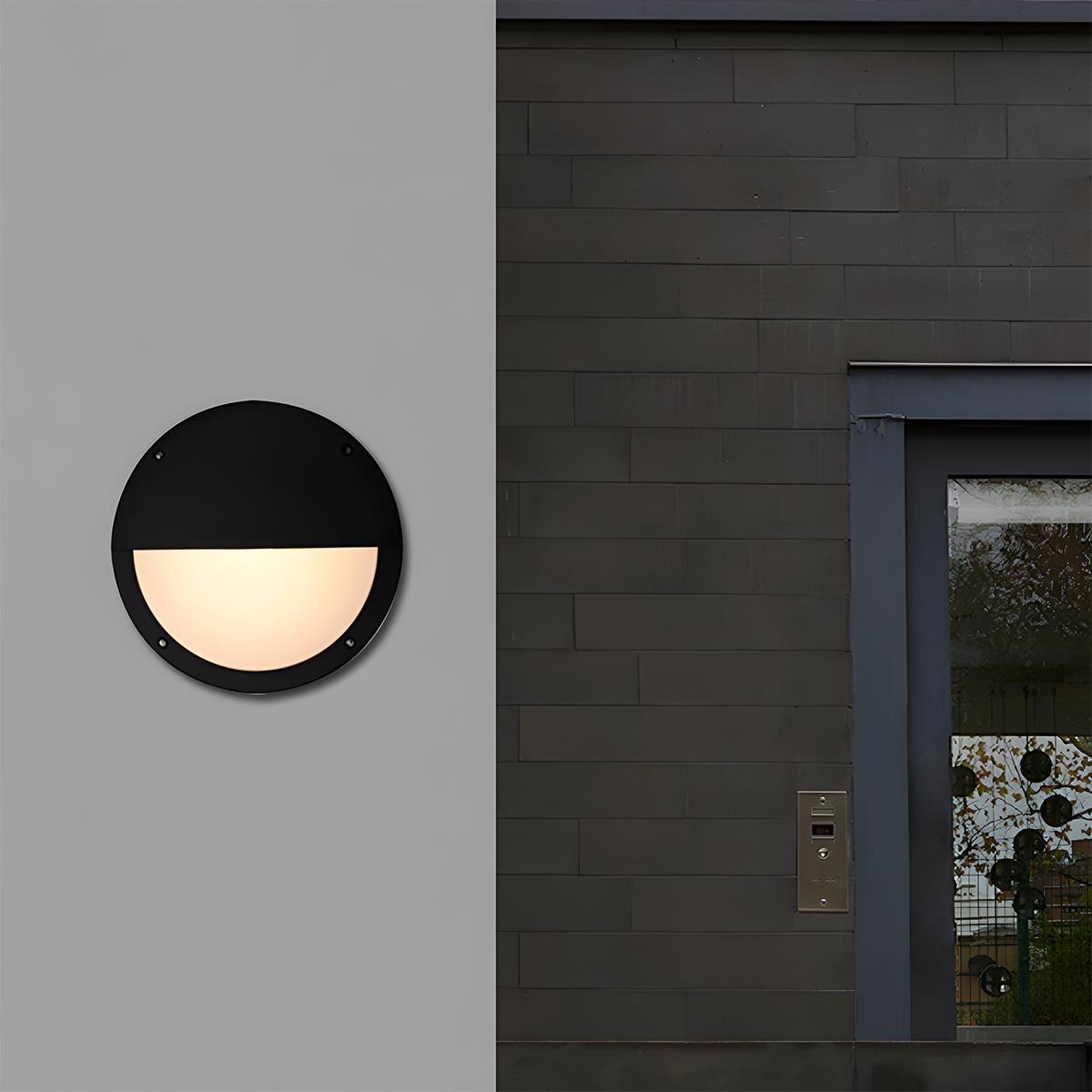 Ronde LED Buitenmuurlamp – Waterdicht Minimalistisch Ontwerp voor Heldere en Gezellige Buitenverlichting-Wall Lamp-DeWoonVallei-DeWoonVallei