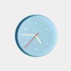 Ronde Minimalistische Wandklok – Fris Blauw Design met Moderne Uitstraling-Wall Clocks-DeWoonVallei-DeWoonVallei