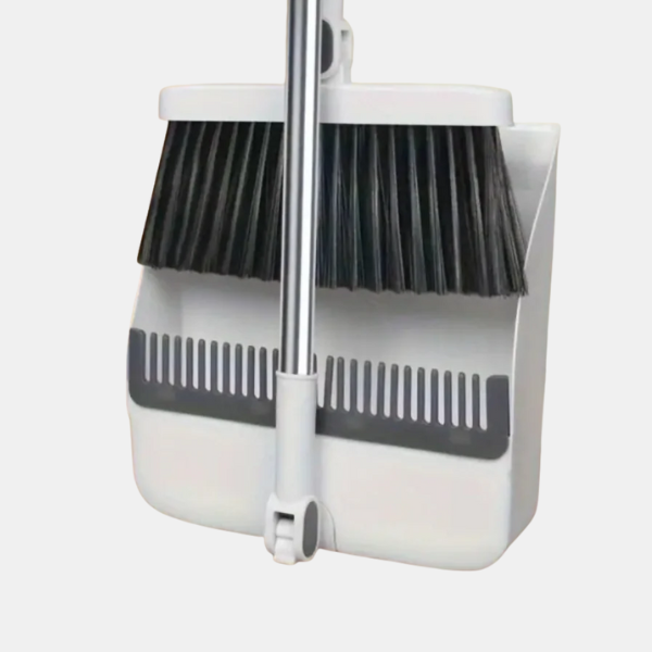 Rotary Schoonmaakbezem en Lang Handvat Stoffer- en Blikset voor Gemakkelijk Huisonderhoud-Home Cleaning Products-DeWoonVallei-Wit-DeWoonVallei