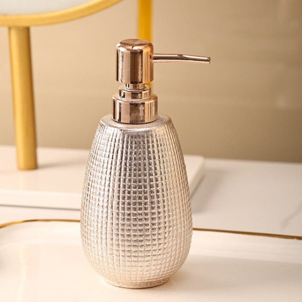 Roze Goud Keramische Badkamer Set Stijlvolle Functionele Accessoires voor Elegante Ruimtes-Bathroom Accessories-DeWoonVallei-DeWoonVallei