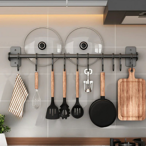 Ruimtebesparend Modern Keukenhaakrek voor Wandopslag en Organisatie-Kitchen Utensil-DeWoonVallei-DeWoonVallei