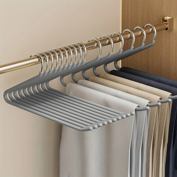Ruimtebesparende Z-Broekhanger RVS Duurzaam-Clothing and Closet Storage-DeWoonVallei-DeWoonVallei