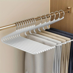 Ruimtebesparende Z-Broekhanger RVS Duurzaam-Clothing and Closet Storage-DeWoonVallei-DeWoonVallei