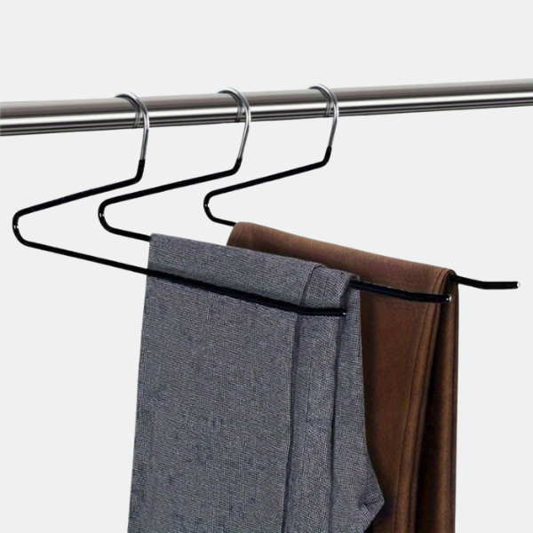 Ruimtebesparende Z-Broekhanger RVS Duurzaam-Clothing and Closet Storage-DeWoonVallei-DeWoonVallei