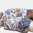 Rustiek Bloemen Katoenen Deken Omkeerbare Zachte Plaid voor Comfort het Hele Jaar-Cotton Blankets-DeWoonVallei-DeWoonVallei