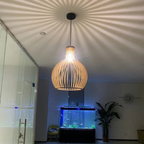 Rustieke Houten Kooi Hanglamp Natuurlijke Warme Gloed-hanging lamp-DeWoonVallei-DeWoonVallei