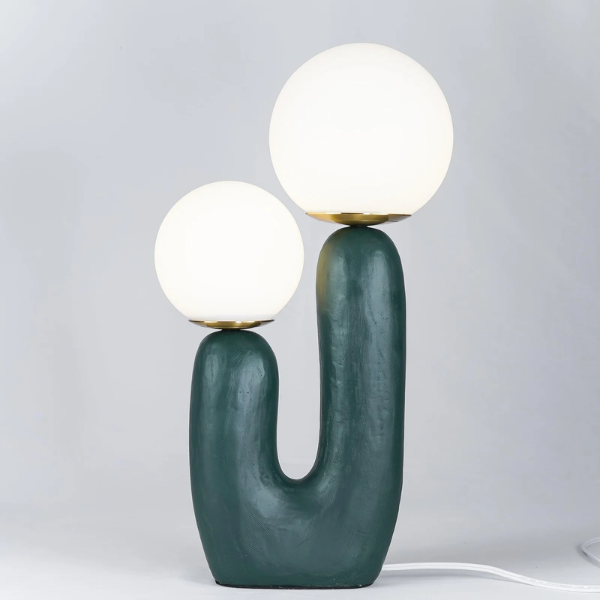 Ruwe Tafel Lamp Sculpturaal Design voor Sfeervolle Verlichting-Table lamp-DeWoonVallei-Dia 26 cm x H 42 cm-Groen-DeWoonVallei