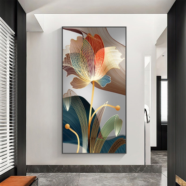 Scandinavische Abstracte Bloemen Canvas Muurdecoratie Levendige Moderne Sfeer-Wall Art-DeWoonVallei-DeWoonVallei