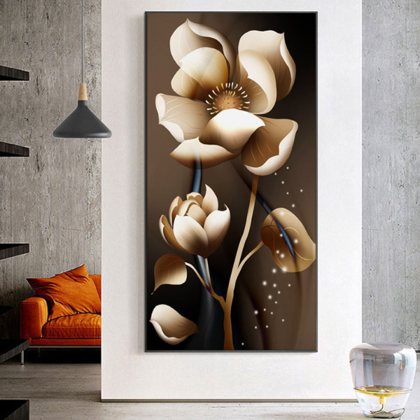 Scandinavische Abstracte Bloemen Canvas Muurdecoratie Levendige Moderne Sfeer-Wall Art-DeWoonVallei-DeWoonVallei
