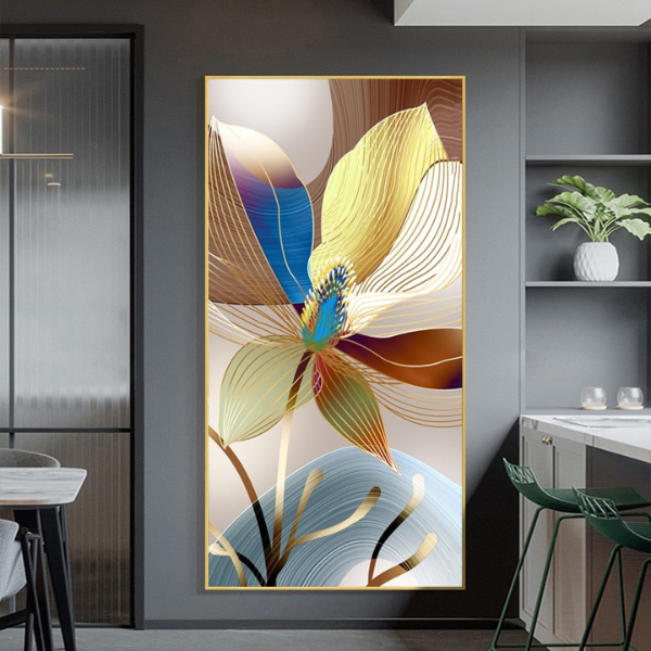 Scandinavische Abstracte Bloemen Canvas Muurdecoratie Levendige Moderne Sfeer-Wall Art-DeWoonVallei-DeWoonVallei