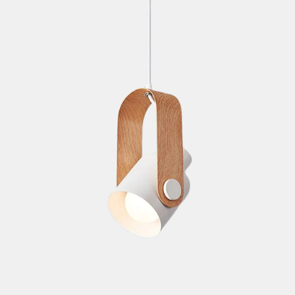Scandinavische Hanglamp Spotlight Hout en Metaal Minimalistisch Elegante Verlichting-hanging lamp-DeWoonVallei-Wit-Metaal-DeWoonVallei