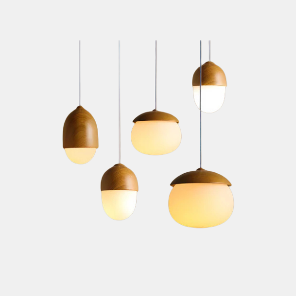 Scandinavische Houten Ronde Hanglamp Plafondlamp Modern Warme Sfeer-Hanging Lamp-DeWoonVallei-DeWoonVallei