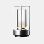 Scandinavische LED Tafellamp – Elegant Dimbaar Design met Draagbare Warmte en Sfeervolle Verlichting-Tafellamp-DeWoonVallei-Zilver-DeWoonVallei