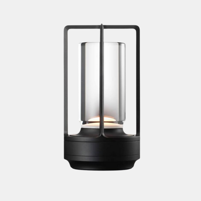 Scandinavische LED Tafellamp – Elegant Dimbaar Design met Draagbare Warmte en Sfeervolle Verlichting-Tafellamp-DeWoonVallei-Zwart-DeWoonVallei