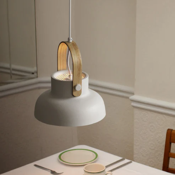 Scandinavische Minimalistische Houten Hanglamp Warm Sfeerverlichting voor Moderne Ruimtes-Hanging Lamp-DeWoonVallei-DeWoonVallei