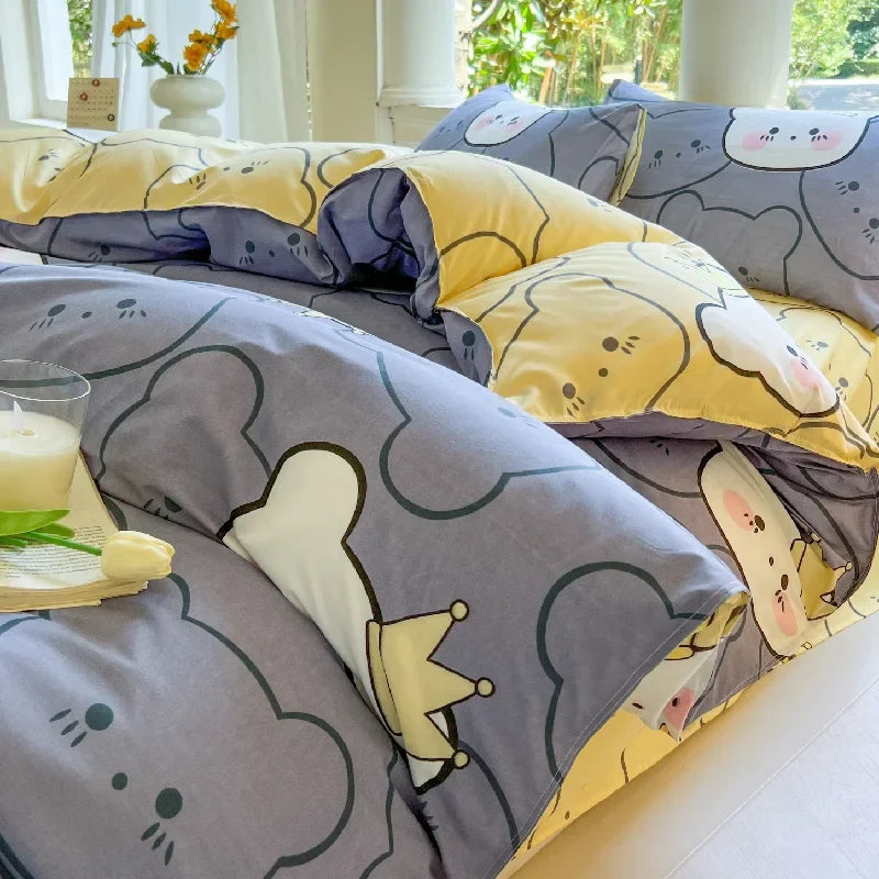 Schattig Dierenprint Beddengoed – Speels Ontwerp & Gezellig Slaapcomfort-Home & Garden-DeWoonVallei-DeWoonVallei