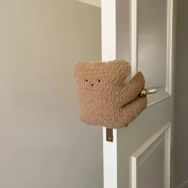 Schattige Pluchen Deurstop Zacht Dierontwerp voor Kindveiligheid-Door Stops-DeWoonVallei-Beer-DeWoonVallei