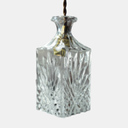 Set van Hangooglampen van Geslepen Glas Art Deco Stijl Verstelbare Messing of Chroom Fittingen-Hanging Lamp-DeWoonVallei-Messing Fitting-B-DeWoonVallei