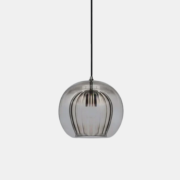 Sferische Glas Hanglamp Modern Minimalistisch Warm Sfeervol-Hanging Lamp-DeWoonVallei-Grijs-D15 x H14 cm-DeWoonVallei