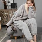 Sherpa Fleece Pyjama Warm Zacht Comfortabel Nachtkleding-Sleepwear-DeWoonVallei-DeWoonVallei