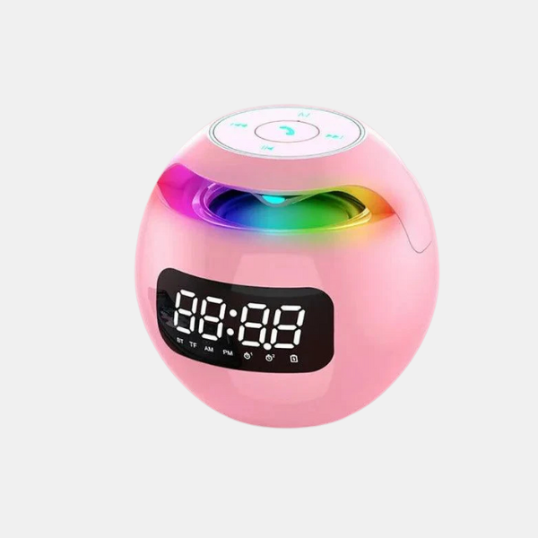Slimme Digitale Wekker LED Licht Bluetooth Speaker Sfeermaker-Alarm Clocks-DeWoonVallei-Roze-DeWoonVallei