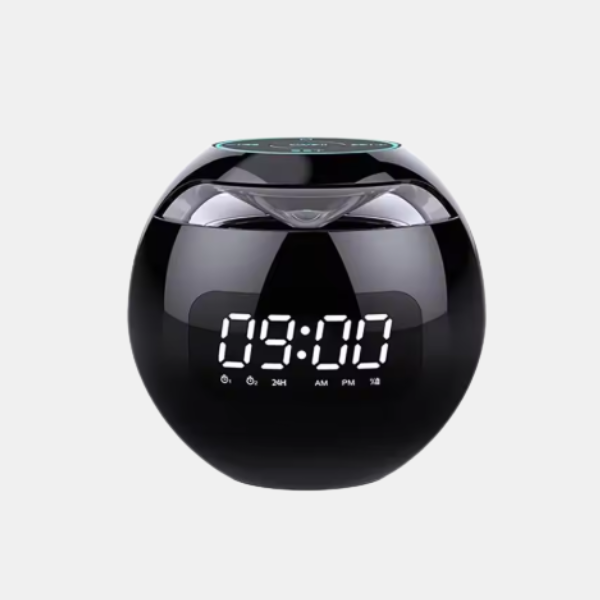 Slimme Digitale Wekker LED Licht Bluetooth Speaker Sfeermaker-Alarm Clocks-DeWoonVallei-Zwart-DeWoonVallei
