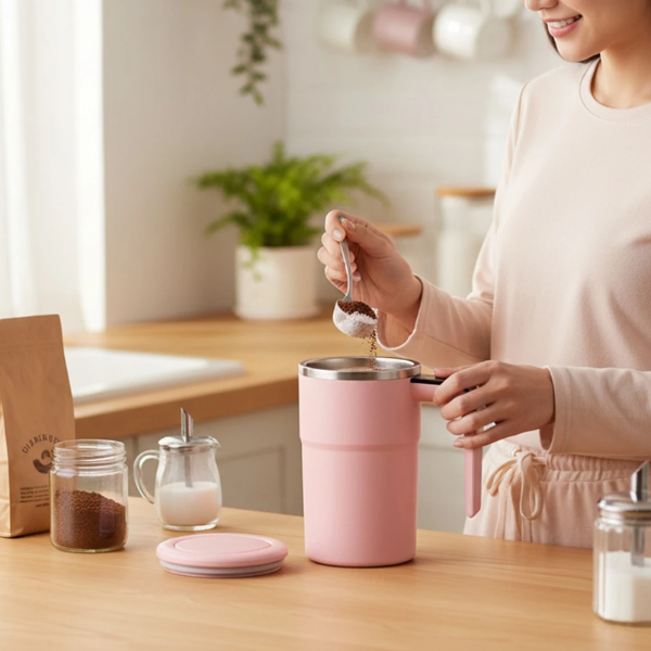 Slimme Koffiebeker met Deksel Automatisch Roeren Temperatuurweergave USB Oplaadbare Dranken-Kitchen Gadgets-DeWoonVallei-DeWoonVallei