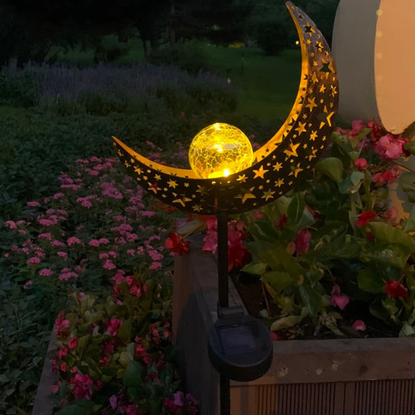Solar Outdoor Half Moon Tuinlamp met Automatische Nachtverlichting-Lighting > Outdoor Lighting > Landscape Lighting-DeWoonVallei-DeWoonVallei