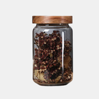 Stapelbare Glazen Opslagcontainers met Acaciahouten Deksel Luchtdicht en Ruimtebesparend voor Keukenorganisatie-kitchen & dining-DeWoonVallei-650 ml-DeWoonVallei