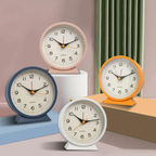 Stille Retro Wekker Batterijgevoed Niet-Tikkend met Nachtlampje voor Slaapkamer en Bureau-Alarm Clocks-DeWoonVallei-DeWoonVallei
