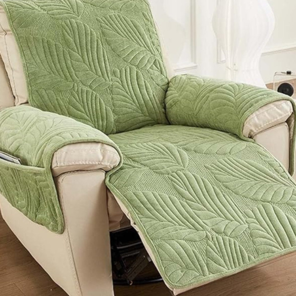 Stoelbekleding met Bladerenpatroon Zachte Microvezel Anti-Slip Bescherming tegen Vlekken en Dagelijks Gebruik-Recliner Sofa Covers-DeWoonVallei-DeWoonVallei