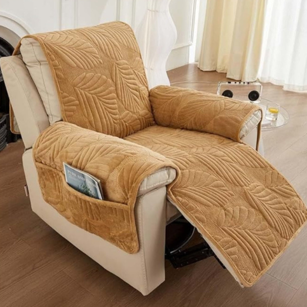 Stoelbekleding met Bladerenpatroon Zachte Microvezel Anti-Slip Bescherming tegen Vlekken en Dagelijks Gebruik-Recliner Sofa Covers-DeWoonVallei-DeWoonVallei