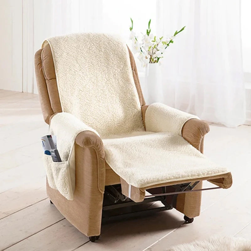 Stoelhoes voor Relaxfauteuil Zachte Fleece Eén Stuk met Zakjes voor Comfort en Bescherming-Chair Accessories-DeWoonVallei-DeWoonVallei