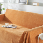 Stofbestendige Tassel Bankhoes voor Comfort en Stijlvolle Bescherming-Cushion Cover-DeWoonVallei-180 x 130 cm-Oranje-DeWoonVallei