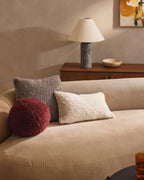 Teddy Kussenhoes 45x45 cm – Zacht en Pluizig – Beige, Taupe, Bordeaux-Cushion Cover-DeWoonVallei