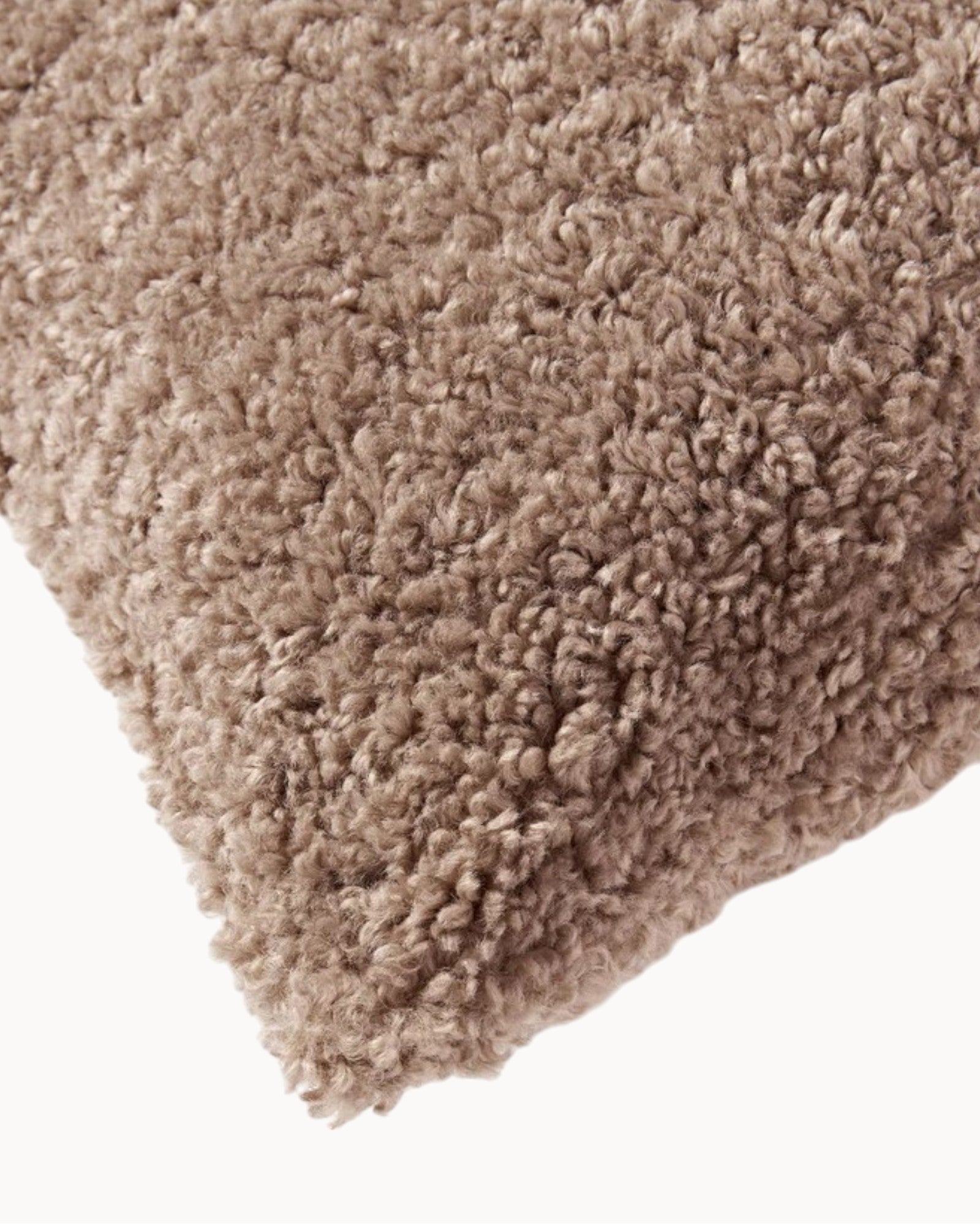 Teddy Kussenhoes 45x45 cm – Zacht en Pluizig – Beige, Taupe, Bordeaux-Cushion Cover-DeWoonVallei