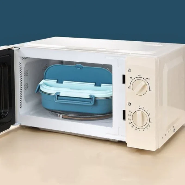Thermische RVS Lunchbox met 4 Compartimenten voor Warme en Verse Maaltijden-Food Storage Containers-DeWoonVallei-DeWoonVallei