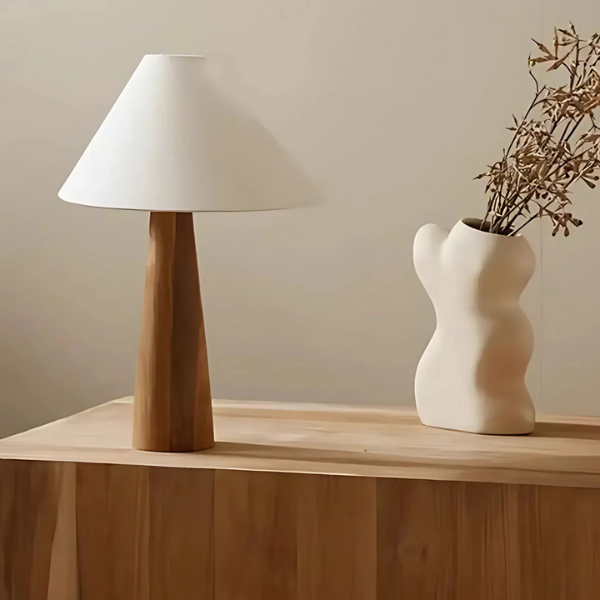Timber Tafellamp Houten Design Zacht Licht voor Gezellig Thuis-Table Lamp-DeWoonVallei-DeWoonVallei